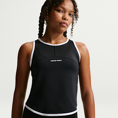 未使用　d.i.a ロゴプリント レースアップ タンクトップ Nike Pro Girls' Dri-FIT Tank Top. Nike.com